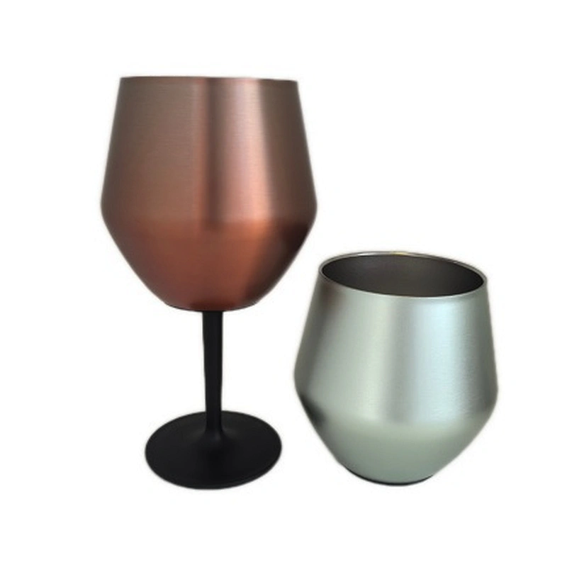 350 ml vacuum wine cup with 304 s/s inner, 201 s/s outer with paint coating,The base of the cup can be detached